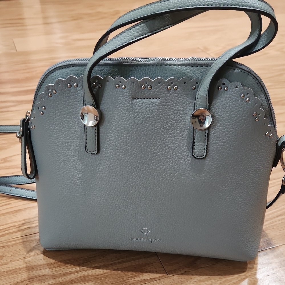 Nanette Lepore Gray Crossbody Bag with Textured Detailing